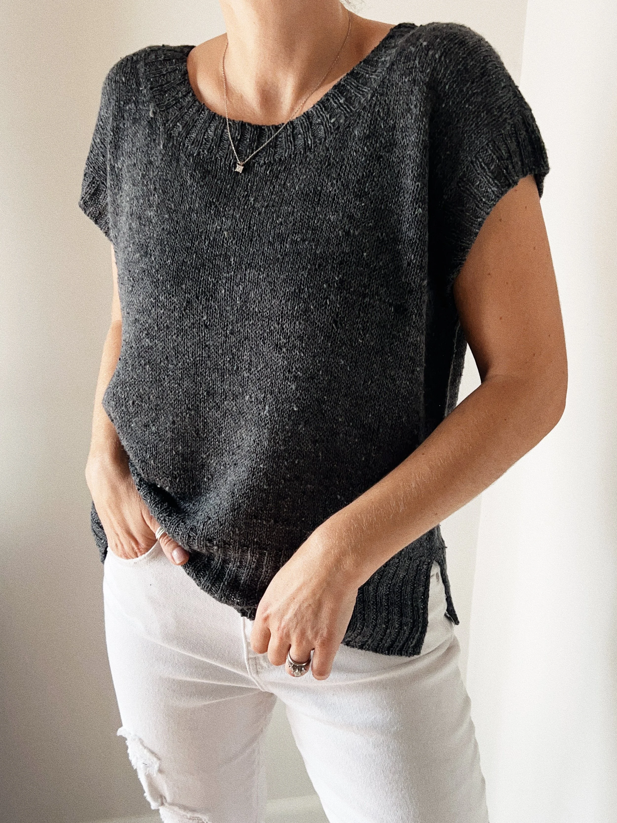 Avani Shirt V Neck Knitting pattern — Caidree
